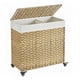thumbnail image 1 of Canasto Carrito Lavandería Para Ropa Bambu + Ruedas Plegable, 1 of 7