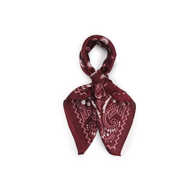Pañuelo tipo seda 70 x 70 bandana elegante rojo Talla Única