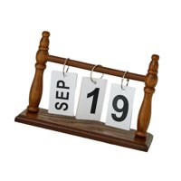 Magideal - Calendario De Escritorio Calendario De Escritorio Pequeño Fácil De Usar Accesorios Prácticos Decoración De Pie Voltear Decoración Diaria Para Estante Café
