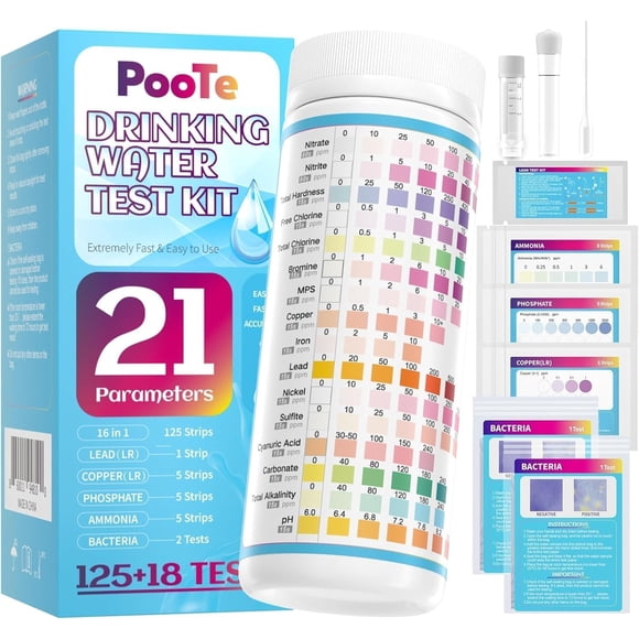 Kit De Prueba De Agua 21 En 1 Para Agua Potable Ph Y Dureza