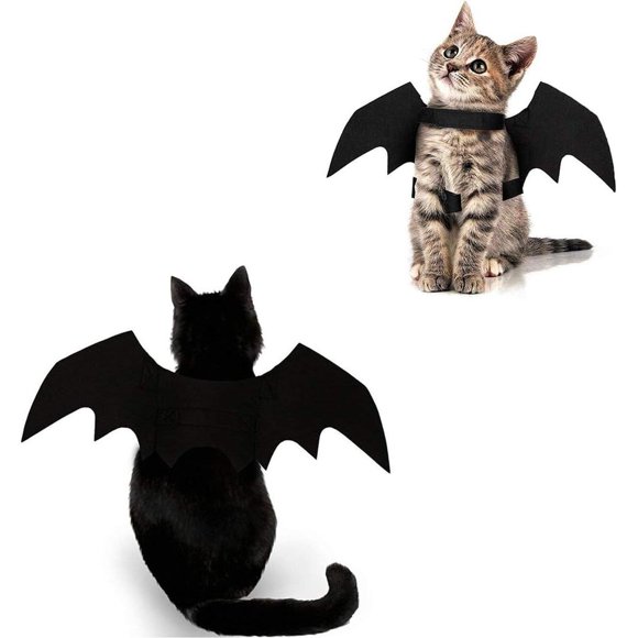 Disfraz de Halloween de alas de murciélago para gato o perro pequeño