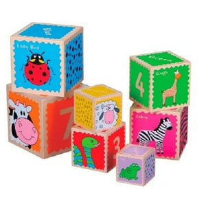 Seigard - Set De Cubos Apilables Madera