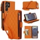 thumbnail image 2 of Para Samsung Galaxy S26 Ultra 5G Funda Tipo Cartera con Bloqueo RFID, Funda de Teléfono Tipo Bolso Cruzado con 9 Ranuras para Tarjetas, Bolsillo con Cierre y Correa Desmontable, Naranja, para Galaxy, 2 of 9