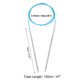 thumbnail image 2 of Uxcell Tamaño US 5 Agujas de Tejer Aguja Circular 47 pulgadas Redonda de Metal Acero Inoxidable para Proyectos Hechos a Mano DIY Tejido Azul, 2 of 6