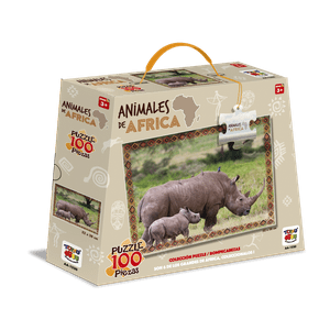 Puzzle 100 Piezas Rinocerontes - Toyng