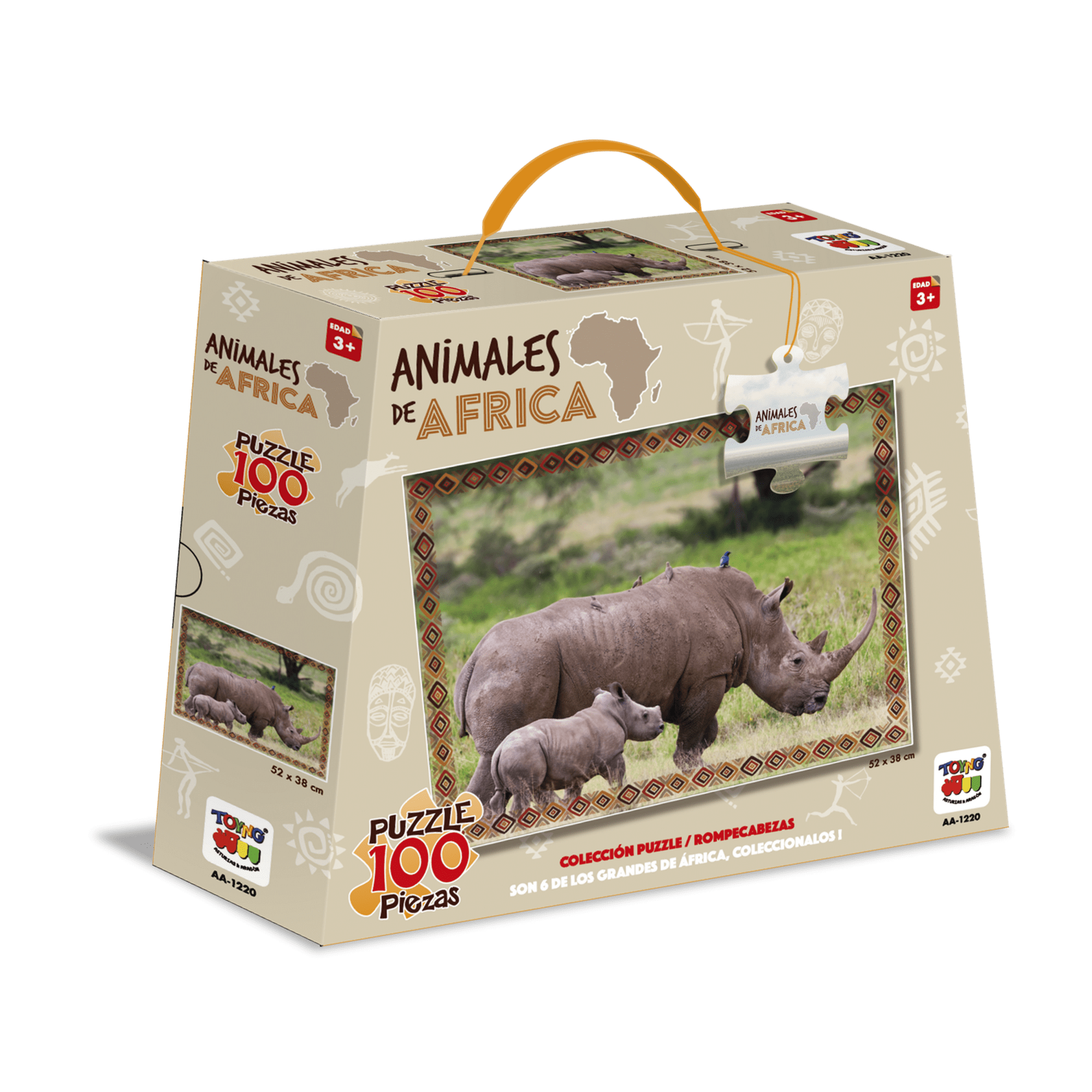 Puzzle Rinocerontes (100 Piezas) - Toyng
