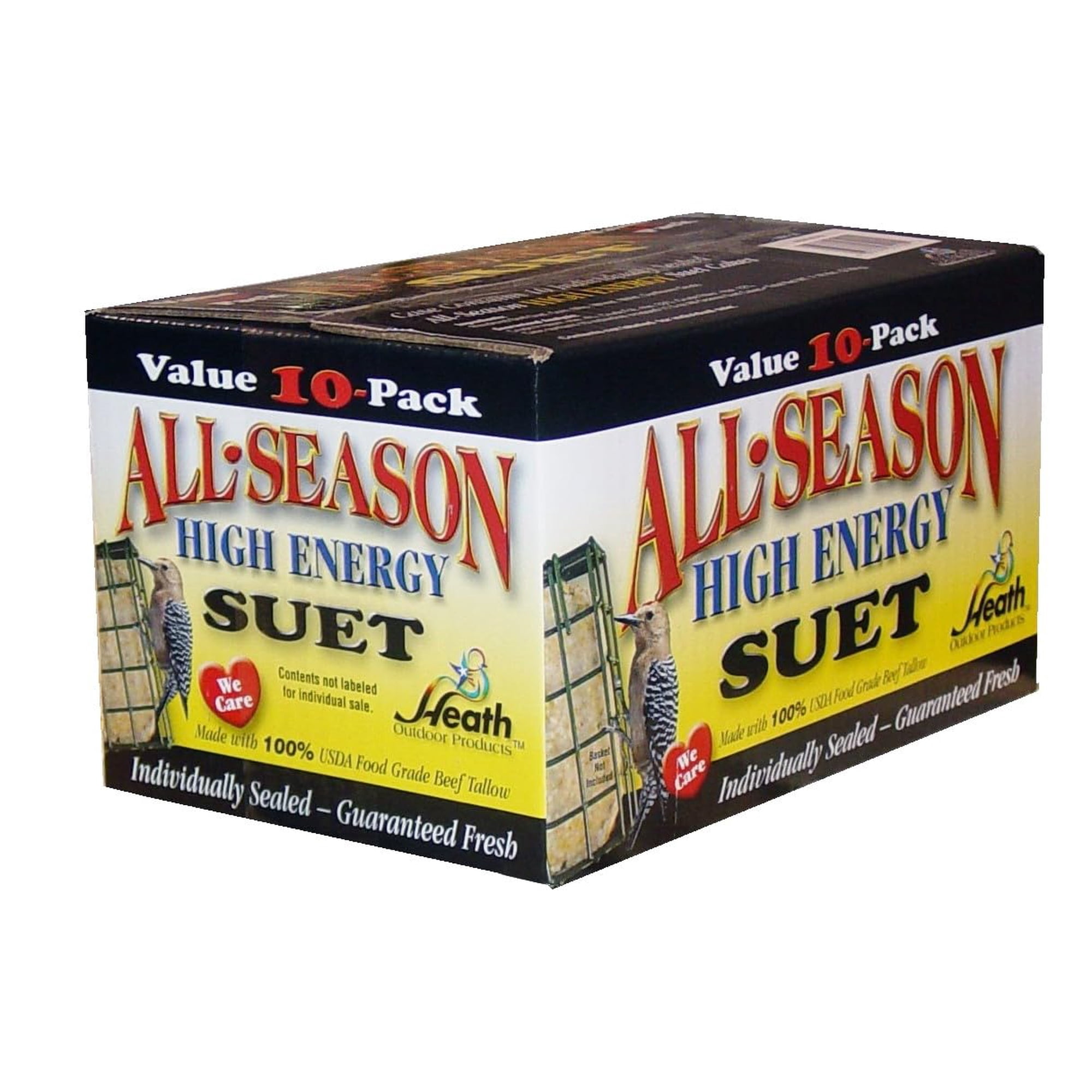 Heath Outdoor Products - Productos Suet Cake Heath Outdoor Para Todas Las Estaciones Con Alto Contenido Energético, 10 Unidad