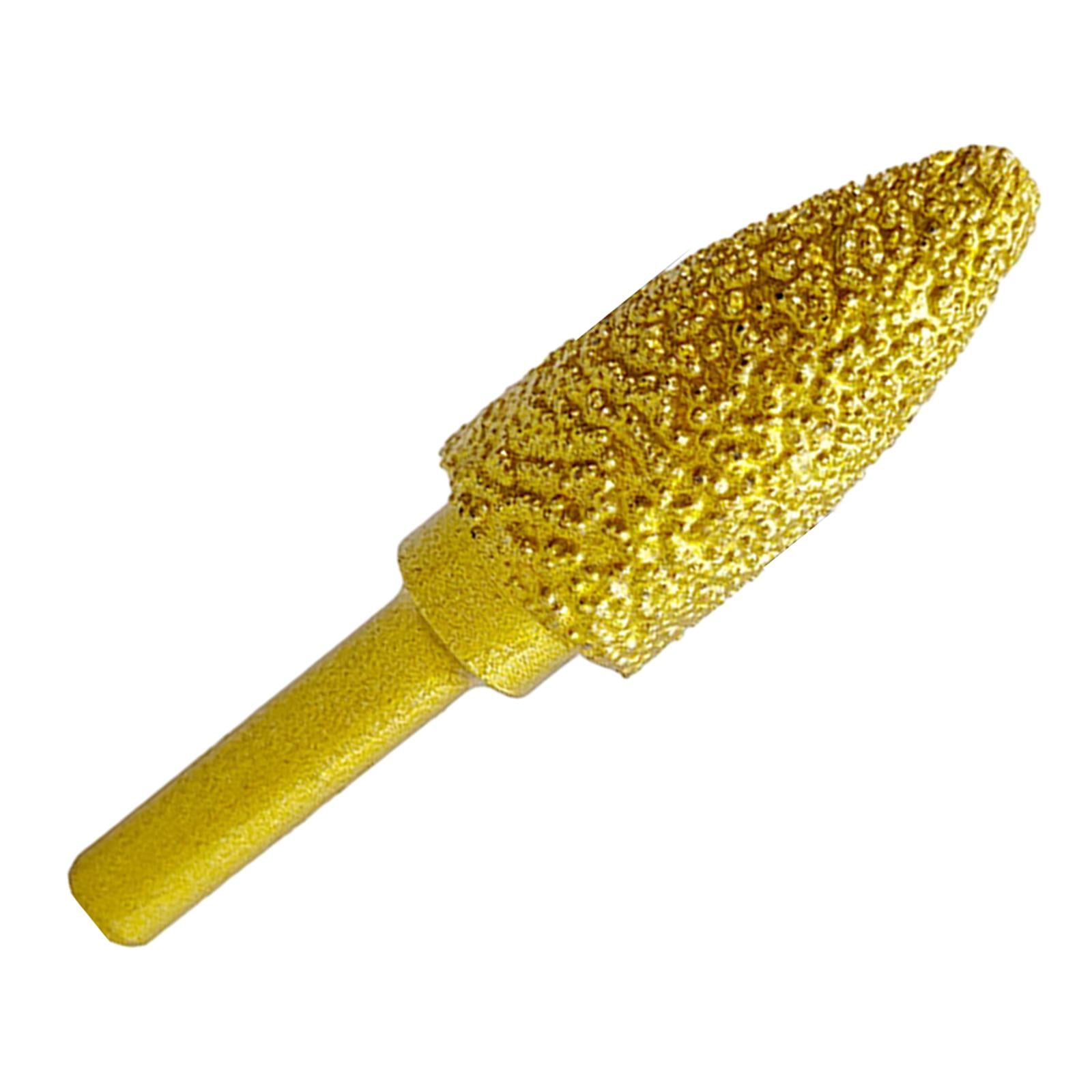 Magideal - Broca De Rebaba Con Cabezal De Molienda De Diamante, Broca De Molienda, Accesorio De Taladro, Punto Montado De Molienda Universal, Vástago De 6mm Para 15mm