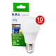 thumbnail image 2 of Pack 10 Ampolleta Led Drl 9w 750lm Cálida O Blanca Fría blanco, 2 of 8