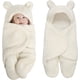 thumbnail image 1 of Saco de dormir de polar cálido para bebé con pies, manta envolvente para recién nacidos, con orejas, capucha, para cochecito, cuna, saco de dormir, accesorio de fotografía para 0 a 6 meses, 1 of 5