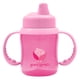 thumbnail image 1 of Vaso infantil de transición ant-derrame con asas fucsia, 1 of 2