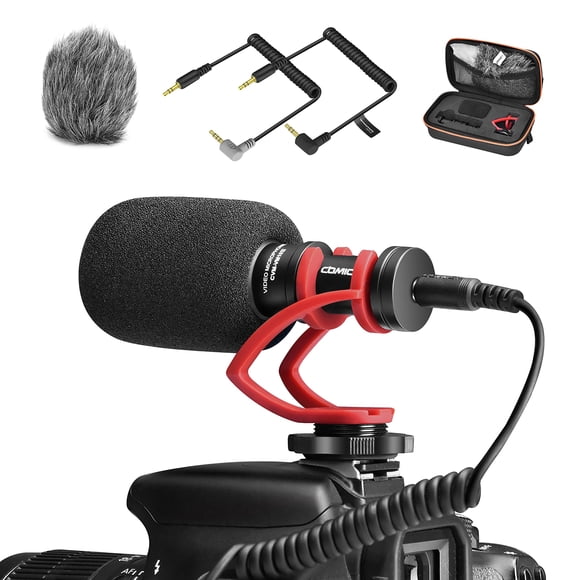 Micrófono de cámara COMICA CVM-VM10II para Canon Nikon Sony
