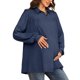 thumbnail image 4 of Blusa de Maternidad INSPIRE CHIC para el Trabajo con Cuello de Punta y Botones, Talla Extra Grande, Azul Oscuro, 4 of 6