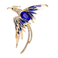 Magideal - Broche Para Mujer, Accesorios De Ropa Con Animal Fénix, Colgantes De Joyería De Estilo Chino, Broche De Solapa Para Damas, Niñas, Abrigo, , Azul