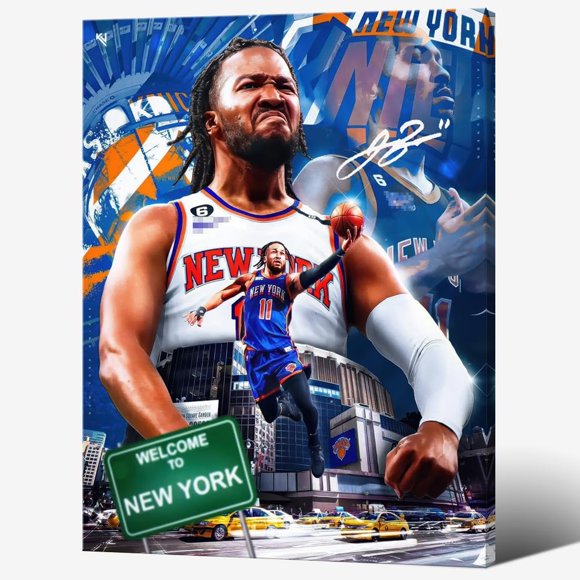 Arte de Pared MENKARWHY – Póster de Baloncesto Firmado de Jalen Brunson
