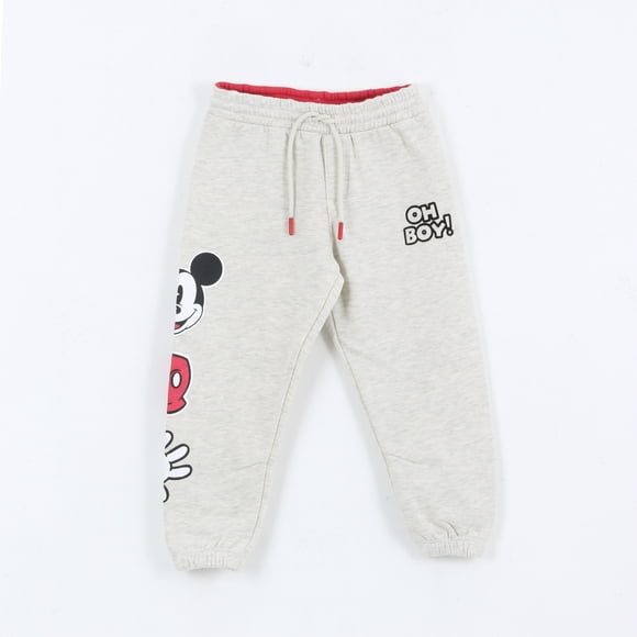 Pantalón de Buzo Niño Diseño Lateral Mickey Gris Disney
