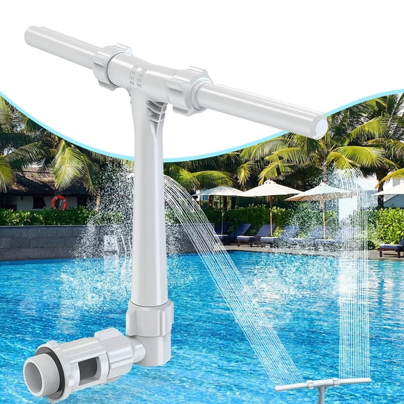 Fuente para piscina POOLHACKER 2025 de doble chorro ajustable