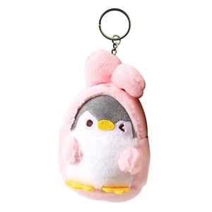 Magideal - Creativo Pingüino Muñeca Llavero Colgante Adorable Coche Llaveros Colgante Mochila Decoración Coche Llavero Mujer Bolso Accesorios Para Monedero Hogar Oreja Larga Rosa