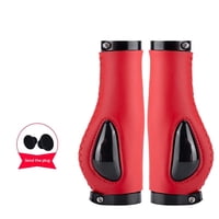 Xusx111 - Manillas De Bicicleta Diseño Ergonómico Gel Suave Doble Bloqueo En Manillas De Bicicleta Para Bicicleta De Montaña Mtb Scooter Eléctrico (Rojo)