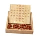 thumbnail image 4 of Juego de mesa de solitario con clavija de madera, decoración para sala de estar con 33 clavijas de bolas de cristal, juego familiar educativo clásico, 4 of 5