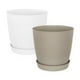 thumbnail image 2 of Maceta Redonda Estilo Piedra 33×30 Cm Taupe –, 2 of 3