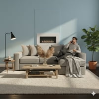 Sitial Home - Seccional Libre Disposicion Baco Gris Con Resortes Full Comfort Plus