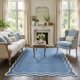 thumbnail image 3 of Alfombra GarveeHome 147 × 178 cm Azul Lavable para Dormitorio, 3 of 5