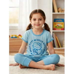Pijama Niña Hello Kitty Turquesa 6