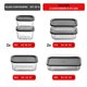 thumbnail image 2 of EATEX Juego de 6 Recipientes de Vidrio Gris para Almacenamiento de Alimentos, 2 of 8