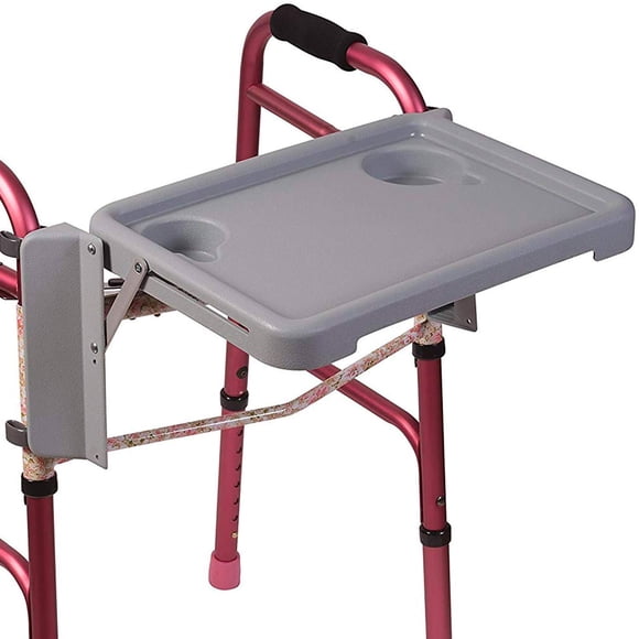 Walker Tray DMI Rollator Mobility con portavasos de 5 libras de capacidad