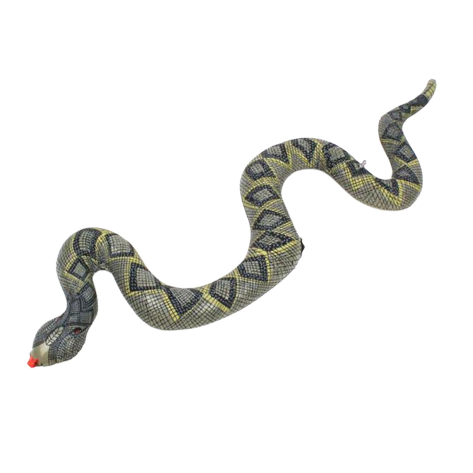 Magideal - Juguete De Serpiente Inflable Piscina Inflable Serpiente De Juguete Flotante 120 Cm De Longitud Juguete De Serpiente Espeluznante Aterrador Decoración Negro