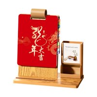 Magideal - Calendario De Escritorio 2024, Calendario De Horario De Trabajo, Portalápices, Soporte Para Teléfono, Calendario De Madera Con Tapa, Páginas De Notas,