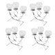 thumbnail image 5 of Candelabro Vintage Plateado De 4 Uds., Candelabro De 3 Brazos, Centros De Mesa Para Boda, 5 of 5