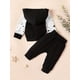 thumbnail image 3 of 2pcs Baby Boy's Skull Ghost Face Letter Print Halloween Costume - Hoodie & Pants Set, 3 of 3