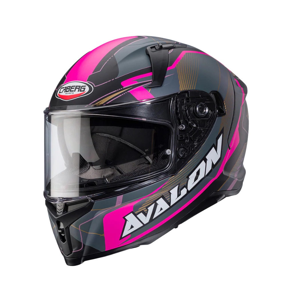 Casco Para Moto Caberg Avalon X Optic Matt Black/Grey/Fuchsia S
