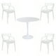 thumbnail image 1 of Comedor Mesa Tulip Blanca 80cm - 4 Sillas Master blancas, 1 of 8