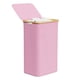 thumbnail image 1 of Cesto de ropa SpaceAid 110 L con tapa y asas de bambú, color rosa, 1 of 6