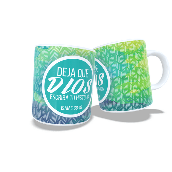 Tazon Taza Colección Frases Cristianas celeste