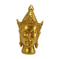 Bothyi - Estatua De Cabeza De Buda, Regalo De Meditación, Decoración Para Estantería, Mesa, Dormitorio, Dorado