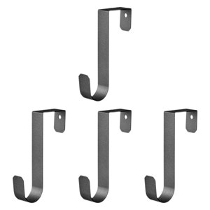 Bothyi - 4 Ganchos Portátiles Para Colgar Sobre La Puerta, Para Armario, Cocina, Sala De Estar, Color Negro.
