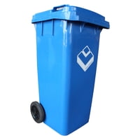 Lorenzini - Contenedor Basurero 120 Lts Azul Con Tapa/Rueda