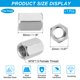 thumbnail image 2 of Uxcell M16 x 1.5-Paso 304 Acero Inoxidable Tuercas de Acoplamiento Hexagonales, 1Pcs 30mm / 1.2" Longitud Totalmente Roscada Varilla Conector de Acoplamiento Sujetadores, Tono Plateado, 2 of 7