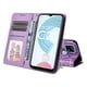 thumbnail image 2 of Funda tipo cartera FOXDOCK para Realme C25Y , diseño girasol en relieve, cuero PU, cierre magnético, soporte y tarjetero, 2 of 5