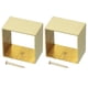 thumbnail image 1 of Uxcell 2 piezas de cubierta para pies de muebles de latón, 1.46 x 1.57 x 1 pulgada, almohadillas cuadradas para patas de muebles, 1 of 6