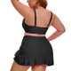 thumbnail image 5 of Agnes Orinda Bikini de Dos Piezas para Mujer de Talla Grande Retro Gingham con Nudo Alto Cintura Push Up Shirring Playa Verano Traje de Baño L Negro, 5 of 9