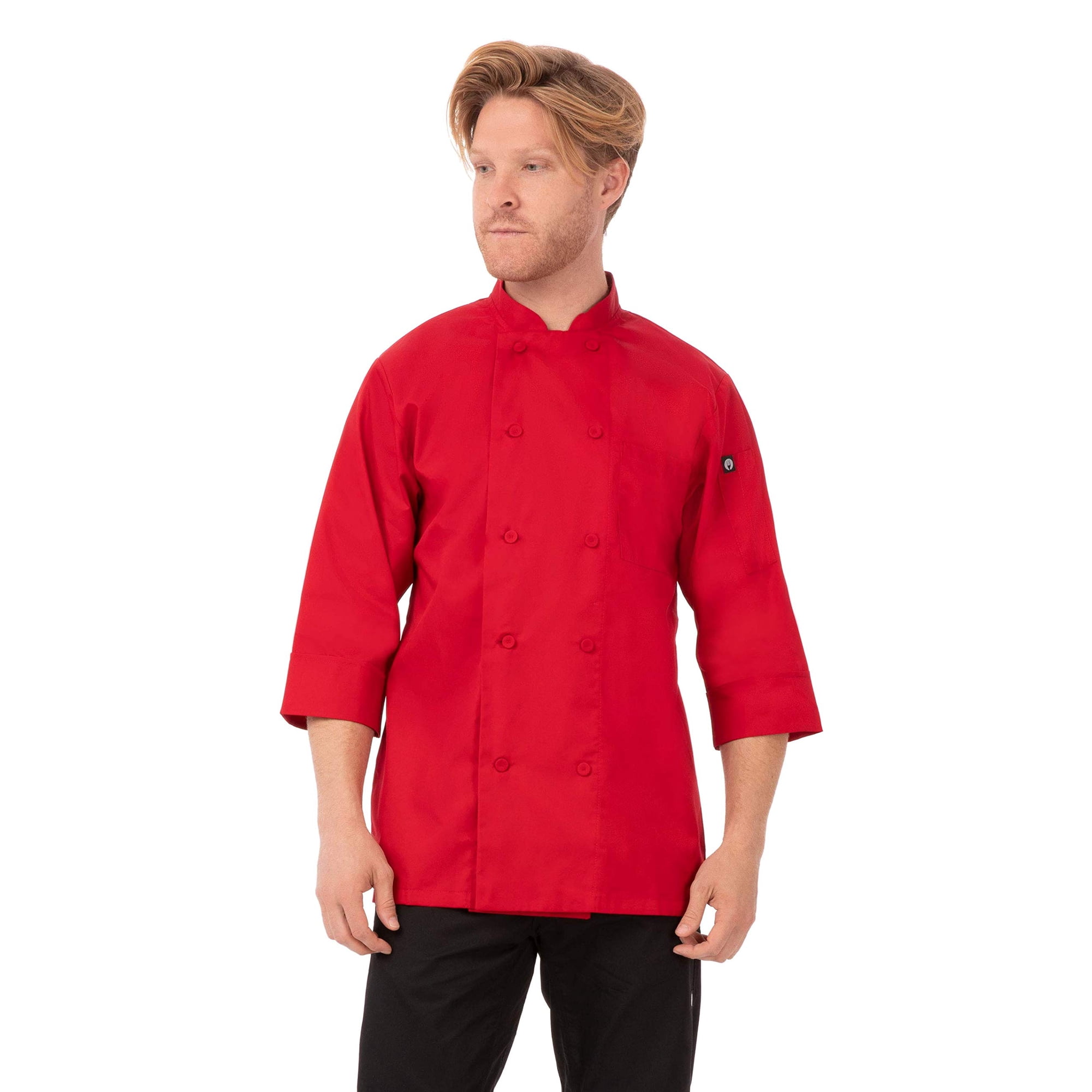 Chaqueta De Chef Chef Works Morocco Para Hombre, Color Rojo, Talla Xs