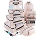 thumbnail image 1 of Set Packing Cubes Veken de 8 unidades para equipaje con neceser, color crema, 1 of 6