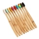 thumbnail image 1 of 10 Cepillos De Dientes De Madera Con Cerdas Suaves, Agarre Cómodo, Colorido Para Limpiar, 1 of 5