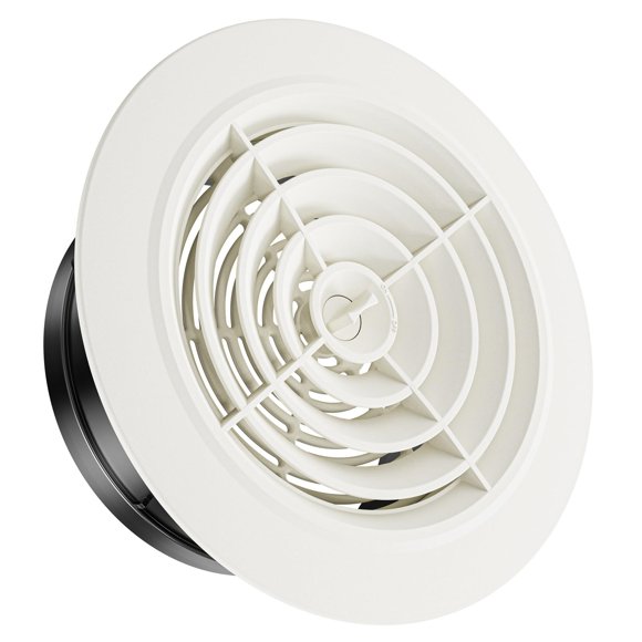 Funda de ventilación redonda Soffit Vent HG POWER, ABS, 6 pulgadas, color blanco