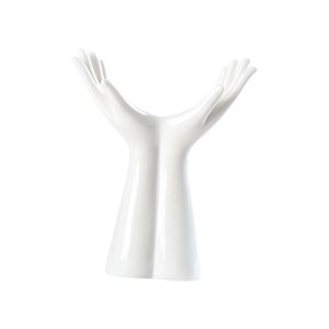 Bothyi - Maceta De Cerámica Con Cuerpo Humano, Jarrón De Mano Para Sala De Estar, Pasillo, Fiesta De Boda, 19X15,5 Cm